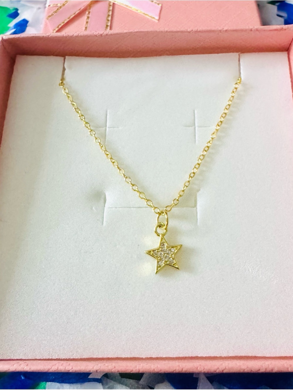 Gold Star Charm Necklace - Women's Jewelry